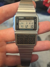 Vintage Casio Data Bank DBC-610 Module 676 Calculator Watch Original Bracelet
