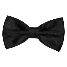 SYAYA Men's Bow Tie, Pre-Tied Silk Bowtie for Men  Boy Clip-On for Black