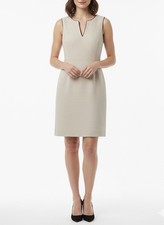 Kate Spade New York Beige/Black Sleeveless Dress Sz 4 Sheath Tweed QuietLuxury