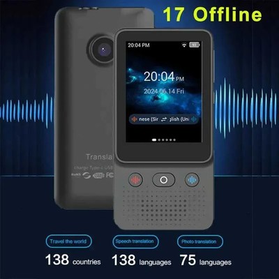 T21Pro Translator Support 138 Languages Instant Intelligent Real-Time 17 Offline