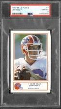 1987 Bills Police Jim Kelly RC #4 Graded PSA 8 NM-MT
