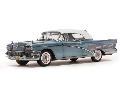 Sun Star 1958 Buick Limited Closed Convertible Blue Mist 1/18 Scale #4815 - Image 2 of 4