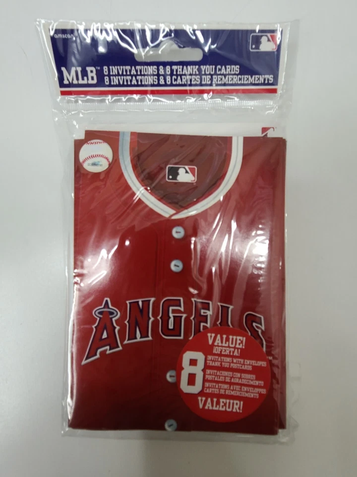 Anaheim Angels Party Invitations Thank You Cards Lot OF 6 MLB Baseball New - Image 2 of 4