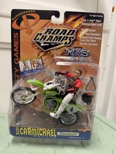 2000 Road Champs MXS Ricky Carmichael 4 Dirtbike Toy Kawasaki Moto-X Rare New