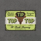Vintage Beer Sign H. Roth Brewery Tip Top Metal Advertising #381765
