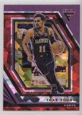 2022-23 Panini Flux Red Cracked Ice Prizm Trae Young #80 15ej