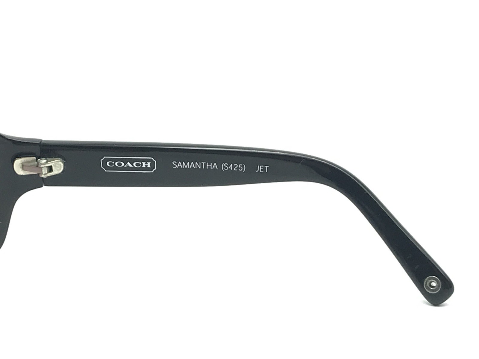 COACH SAMANTHA Black Rectangular Wrap Sunglasses … - image 9