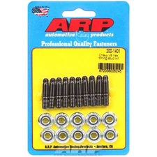 ARP Timing Cover Stud Kit 200-1401; Hex, Black Stud, Cad Plated Nut for SBC, BBC