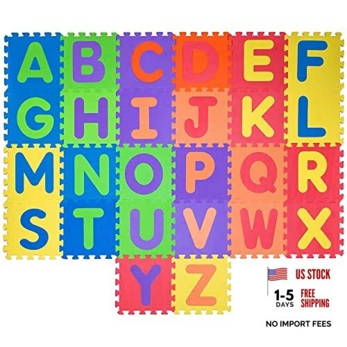 Foam ABC Play Mat - Interlocking Alphabet Floor Mat for Kids Baby ABC play mats
Opens in a new windo