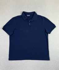 Charles Tyrwhitt Polo Shirt Mens Large Navy Blue Pique Stretch Short Sleeve Golf