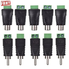 5 Pairs Phono RCA Male and Female Plug To AV Screw Terminal Audio/Video Connecto