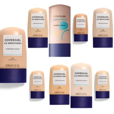 COVERGIRL Smoothers Hydrating Makeup Foundation, Creamy Natural 9 shades 1 Fl Oz