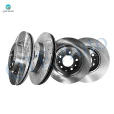 Set of 4 Front 299mm-Rear 280mm Brake Disc Rotors For 2006-2012 Ford Fusion