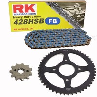 Kettensatz Yamaha YZ 80 LC 93-01 Kette RK FB 428 SB 118 Offen Blau 14/47