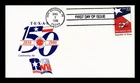 US COVER REPUBLIC OF TEXAS SESQUICENTENNIAL FDC THERMOGRAPHED CACHET
