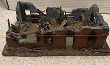 Atherton Scenics 9601PT WWII Bombed-Out One Story Building Pro Painted