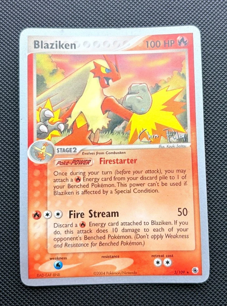 Blaziken 3/109 - Pokemon TCG - Ruby and Sapphire - World Champion - Chris Fulop