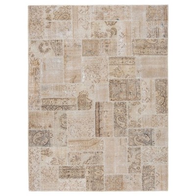 Patchwork 210x155 cm Handgeknüpfter Orientteppich Vintage Carpet Rug Beig