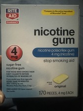 Nicorette Gum Original 4mg, 170-Pack, Nicotine-Free Exp. 2/2026 New