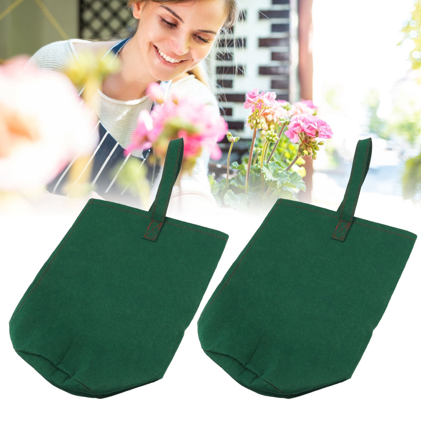 4pcs Tomato Strawberry Hanging Planter Flower Pouch Trailing Plants Grow Bag