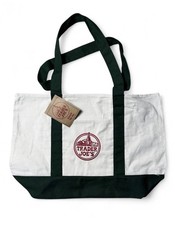 NEW LIMITED EDITION GREEN HOLIDAY Trader Joe  s Reusable Canvas Tote Bag Size L