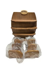 Legends of Jack Daniels Shot Glass Collection Hanging Wings and Wood Shelf Only