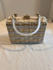 Vintage late 50s early 60s Stylecraft  mid century modern suitcase handbag