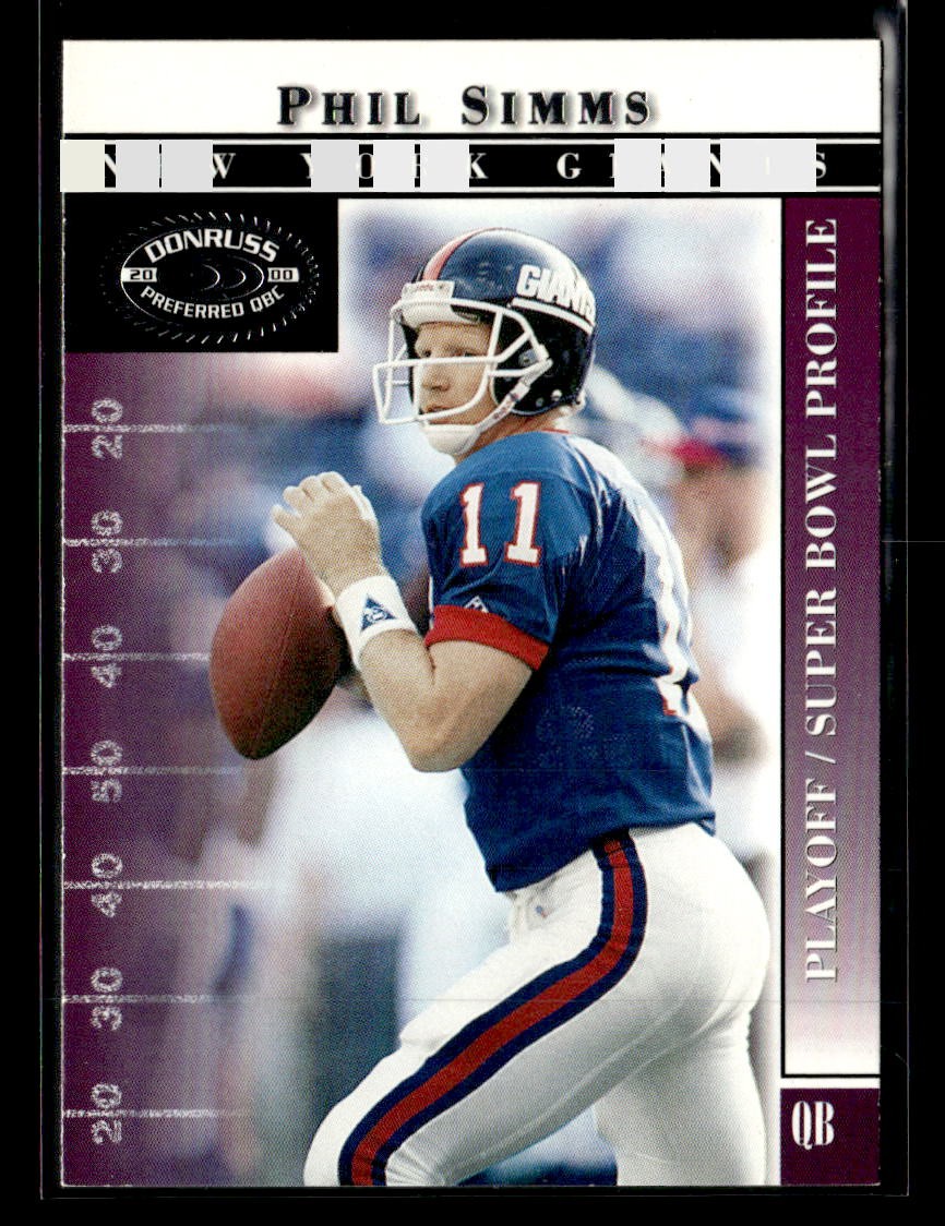 2000 Donruss Preferred #89 Phil Simms Card New York Giants
