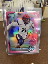 2021-22 Bowman University - Myjai Sanders #16 Chrome Prospects Pink Refractor 