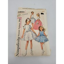 Simplicity 5951 Sewing Pattern Childs and Girls One Piece Dress & Jacket Size 6