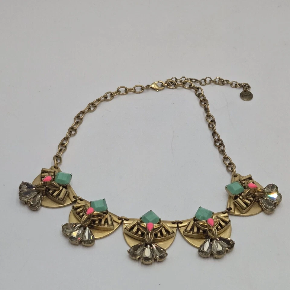 Collar Stella & dot Art Deco Estilo Geométrico Imitación Piedra Alta Calidad Declaración Foto 3 de 4