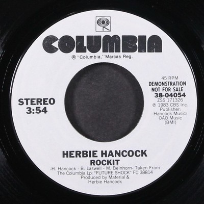 HERBIE HANCOCK: rockit COLUMBIA 7'' Single 45 RPM