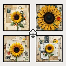 Set 4 Realistic Digital Wall Art Print Modern Home Decor Printable Instant #90