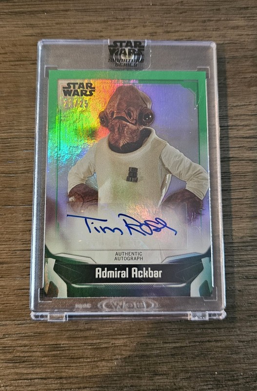 2021 Star Wars Signature Green /25 Tim Rose as Admiral Ackbar Auto autograph 