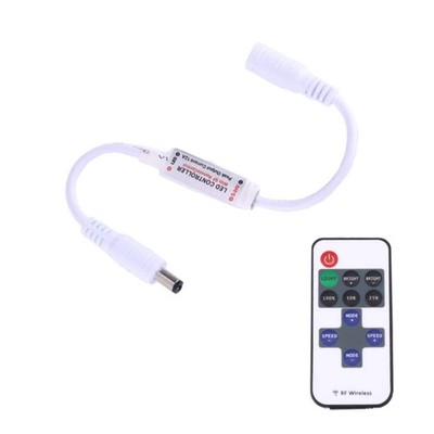 Mini einfarbiger LED-Controller mit 11 Tasten RF Fernbedienung, DC 5-24 V (weiß)