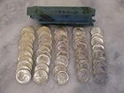 1963 D ROOSEVELT SILVER DIMES ROLL of 50 US COINS UNCIRCULATED-READ