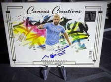2023/24 Panini Impeccable Soccer Sergio Aguero /99 On Card Auto Canvas Creations