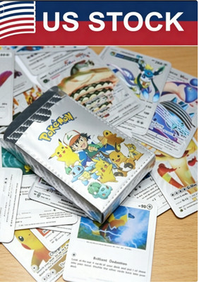 55Pcs/Box Pokémon Gold & Silver Foil Rare Cards US In Stock TCG GX