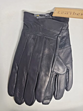 Men's insulated genuine leather black gloves, sizes M,L,XL.