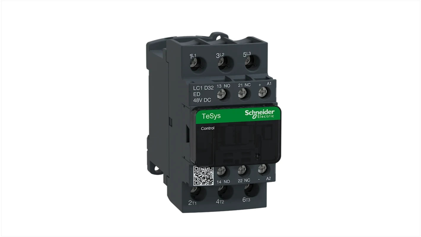 Schneider  LC1D32E TeSys D LC1D Contactor, 48 V dc Coil, 3-Pole, 32 A, 3NO, 690