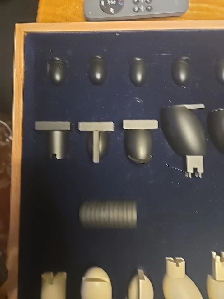 Michael Graves Design Chess & Checker Wood Board Complete in Box Post Modern - Image 3 of 4