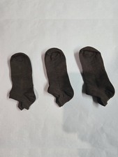 3 Pairs Men Brown No Show Short Cotton Mesh Breathable Low Cut Ankle Socks