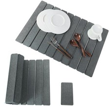 2pcs Stone Dish Drying Mat for Kitchen Counter, Quick-Dry Diatomaceous Earth ...