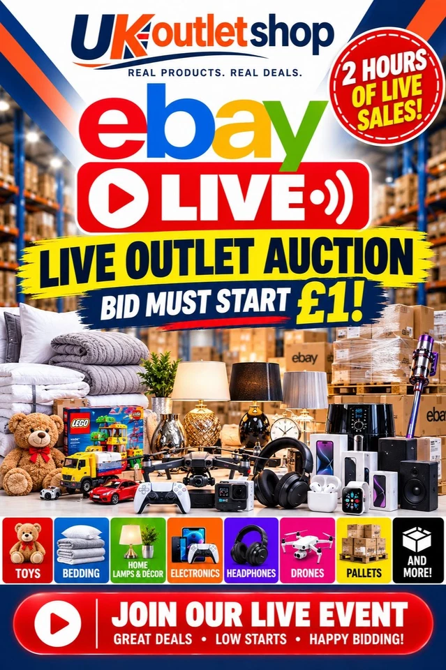 UK Outlet Live Sale! 🛍️ Home, Electronics, Clothing & More