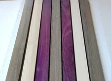 3/4" x 2" x 24" - 2 PURPLEHEART 3 Walnut 2 Hard Maple DIY Cutting Boards Trays