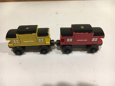 Two Wooden Sodor Line Caboose for Thomas and Friends Wooden Railway