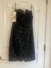 jessica mcclintock prom Formal vintage 7/8 Black Sequin USA 80s/90s Prom
