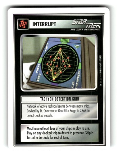 1994 Star Trek Unlimited Premiere Trading Card Interrupt Tachyon Detection Grid - Foto 1 di 4
