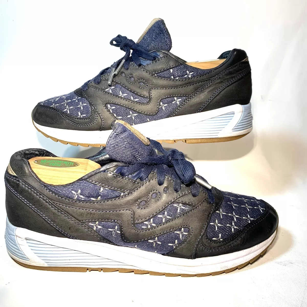 Up There X Saucony Grid 8000 Sashiko Sneakers Shoes Mens Size 8