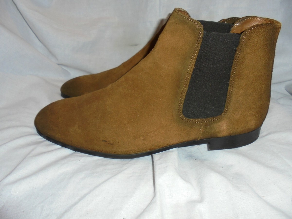 ZARA MEN BROWN SUEDE LEATHER PULL ON ANKLE BOOT SIZE UK 11 EU 45 VGC